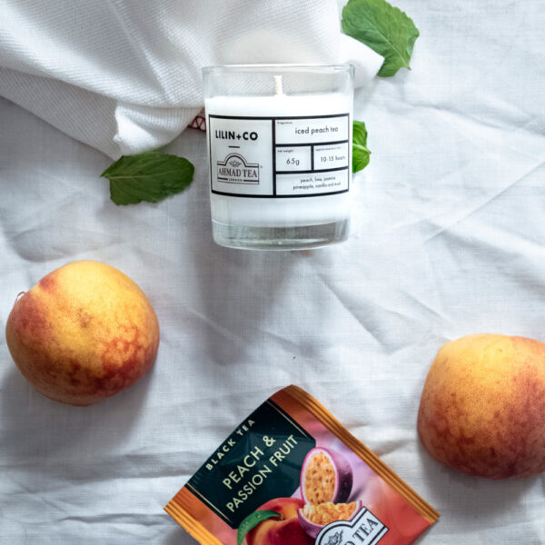 Peach Tea Scented Candle | Ahmad Tea x Lilin+Co (Not for Direct Purchase) - Image 2