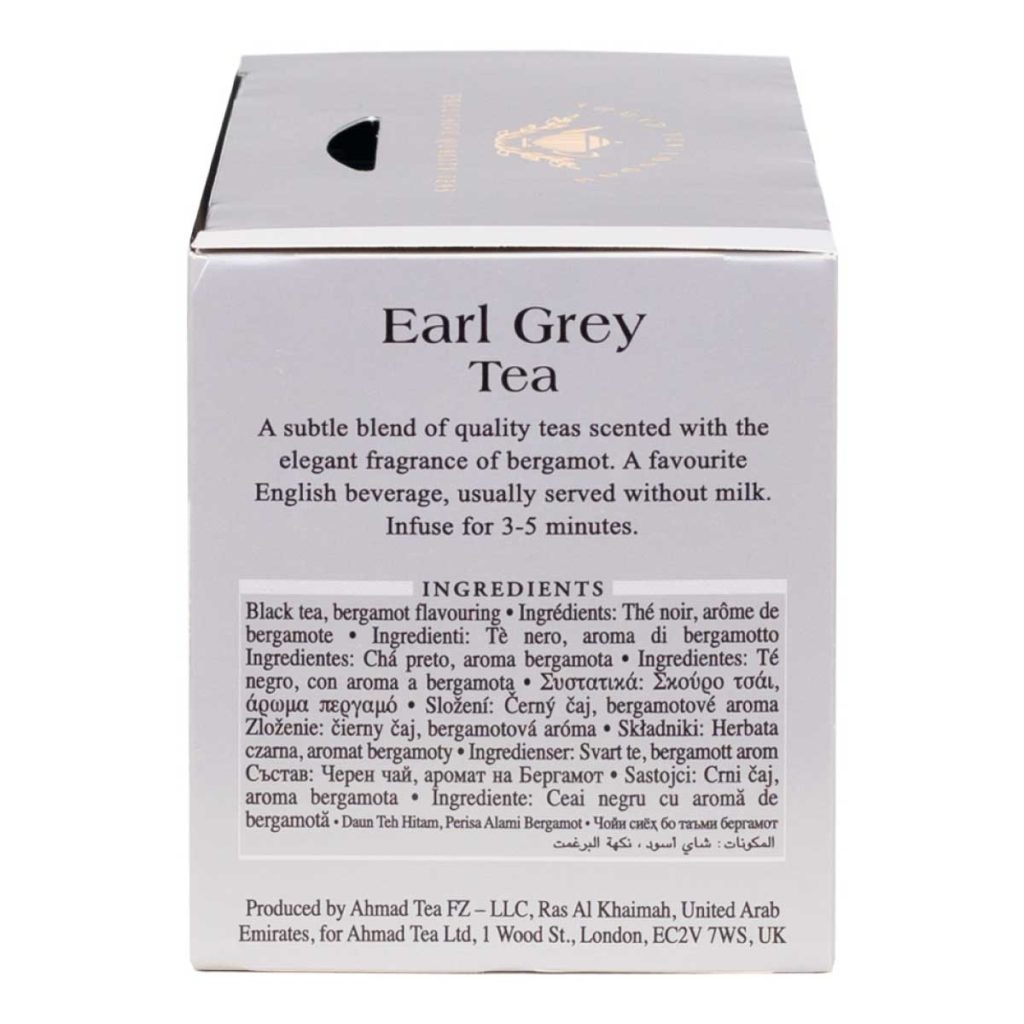 Earl Grey Tea | 20 Foil Teabags | Ahmad Tea