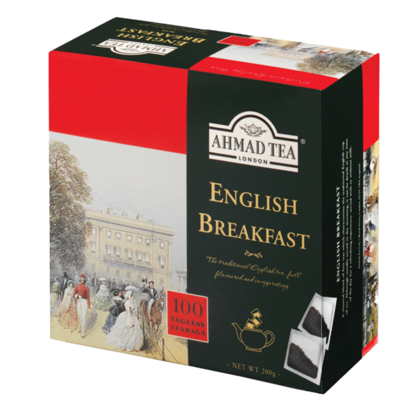 ahmad tea english breakfast classic black tea 100s tagless