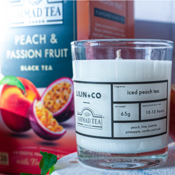 Peach Tea Scented Candle | Ahmad Tea x Lilin+Co (Not for Direct Purchase) - Image 3
